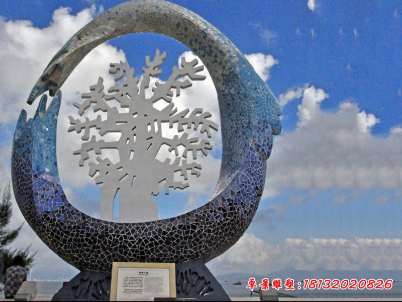 不銹鋼抽象雪花 城市景觀雕塑