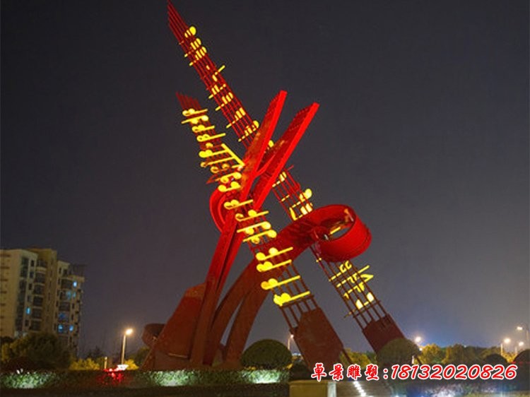 城市不銹鋼樂譜雕塑