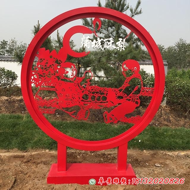 不銹鋼民俗剪紙雕塑