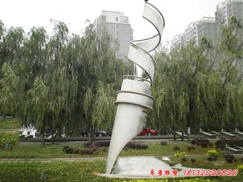 不銹鋼公園抽象鋼筆雕塑