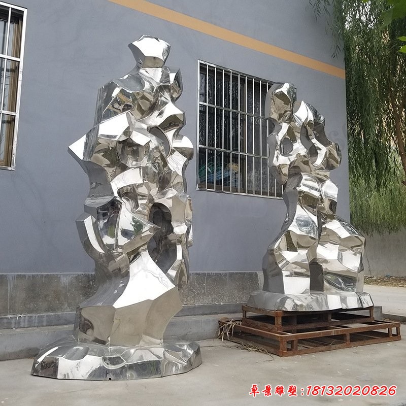不銹鋼太湖石雕塑