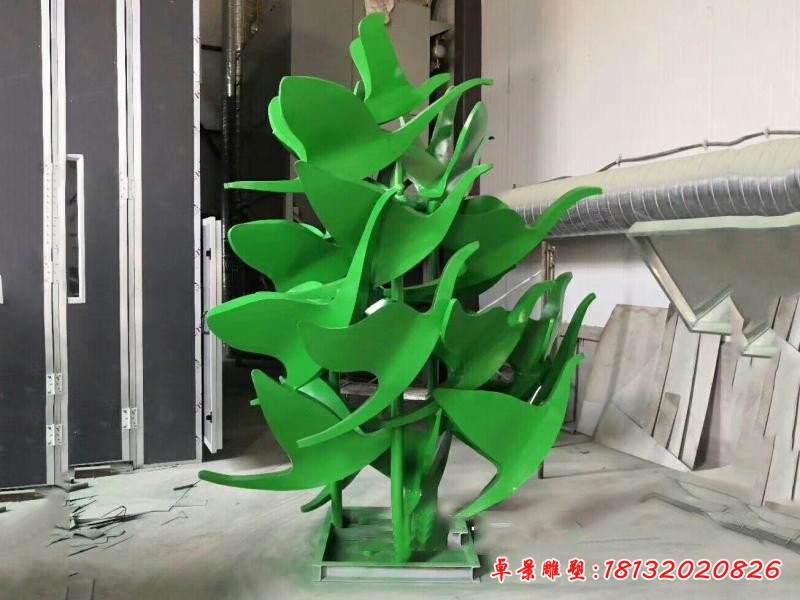 彩色不銹鋼抽象大雁雕塑