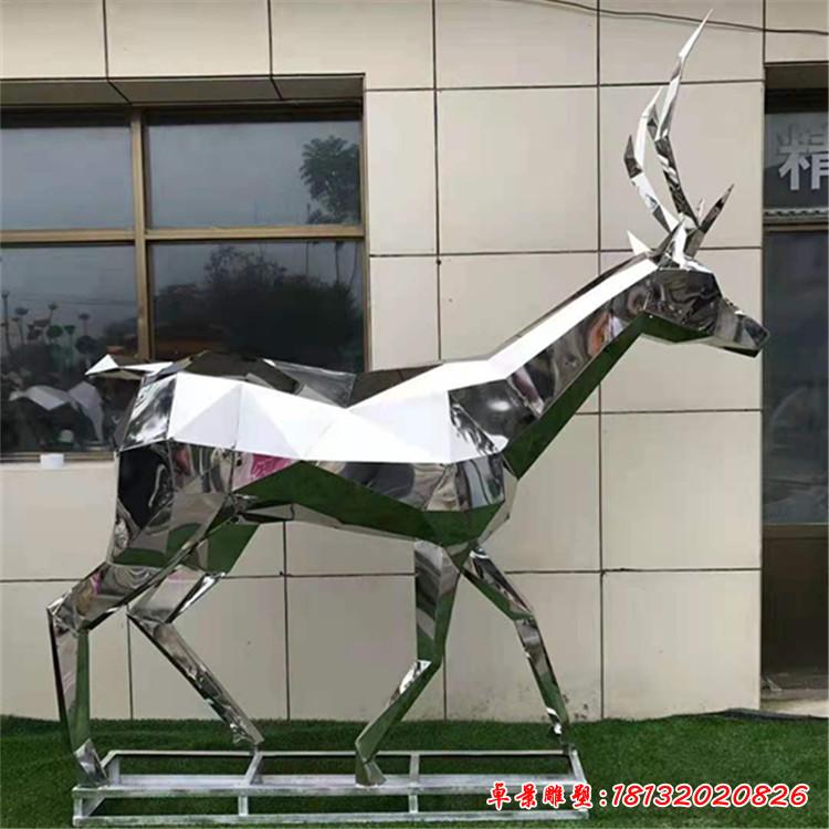 不銹鋼公園小鹿雕塑