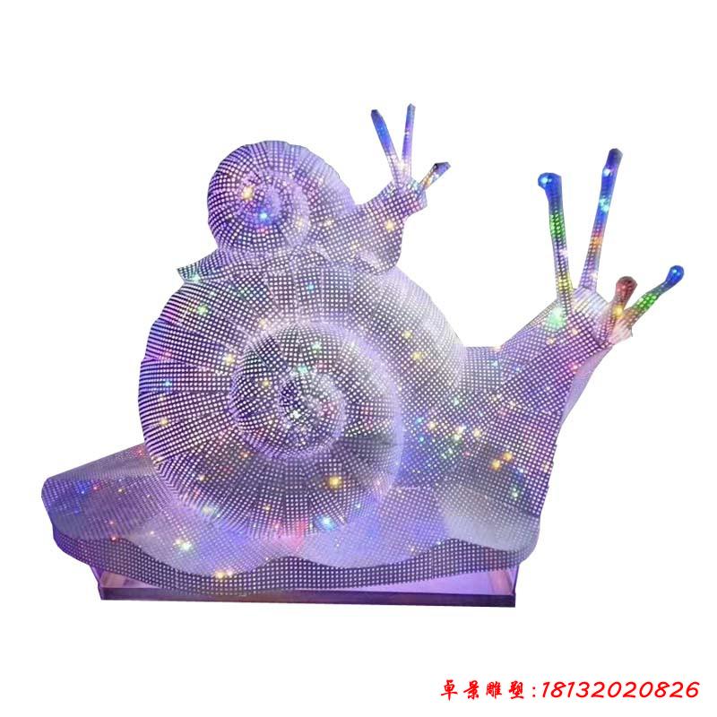 不銹鋼彩繪蝸牛雕塑