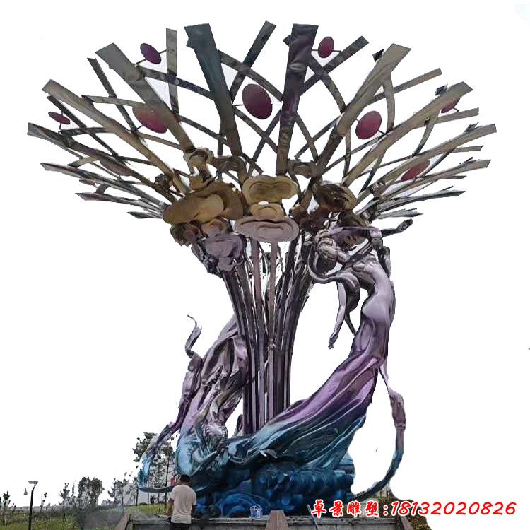 廠家定制 不銹鋼仙女 園林不銹鋼雕塑 別墅戶(hù)外 公園不銹鋼球雕塑69934