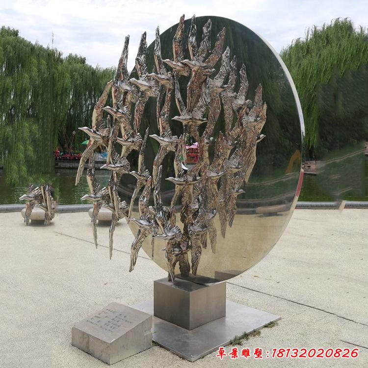 不銹鋼信鴿雕塑