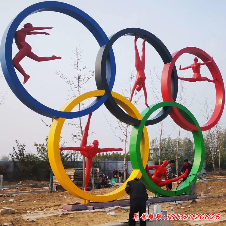 不銹鋼五環(huán)雕塑2