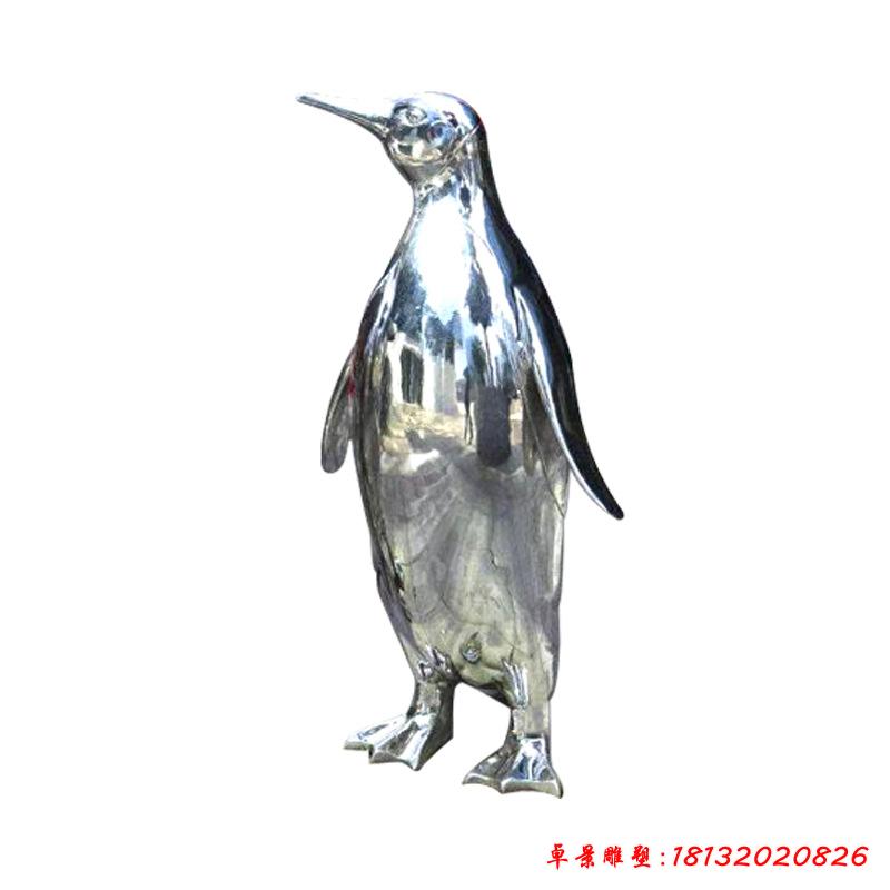不銹鋼鏡面企鵝雕塑