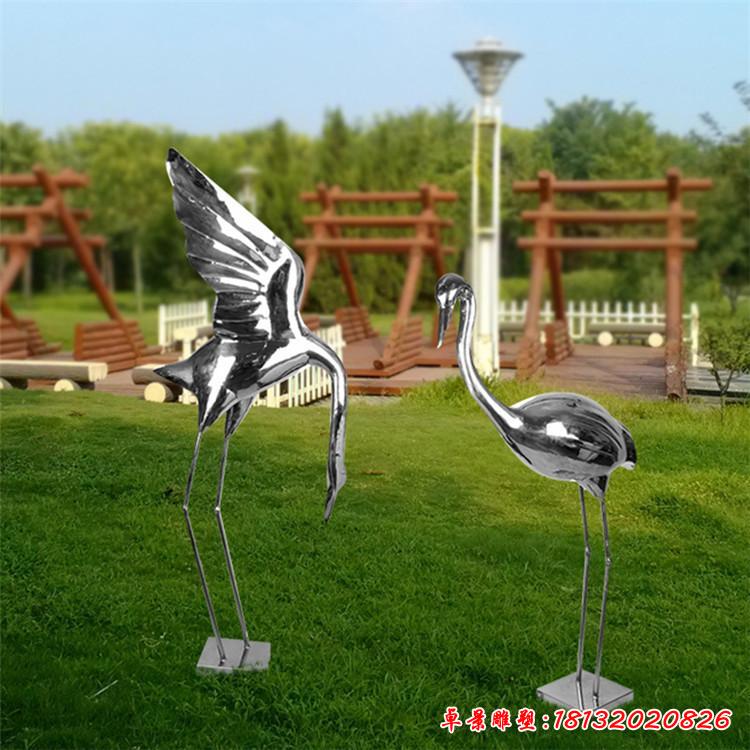 不銹鋼仙鶴雕塑
