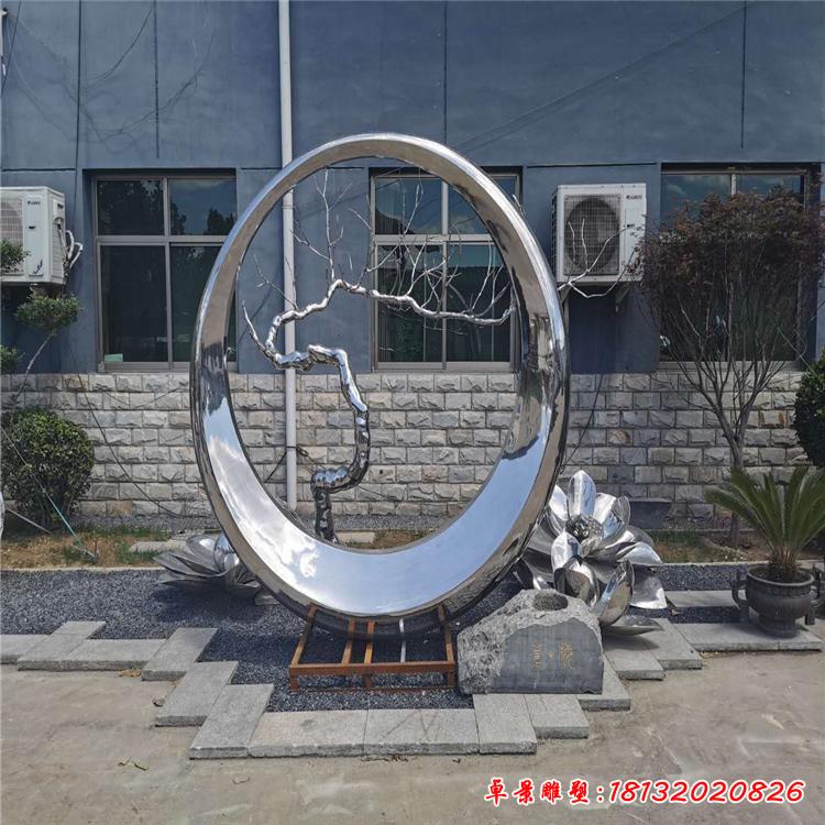 不銹鋼抽象圓環(huán)雕塑 (25)