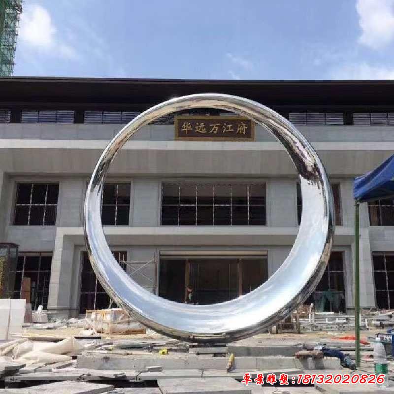 不銹鋼抽象圓環(huán)雕塑 (30)