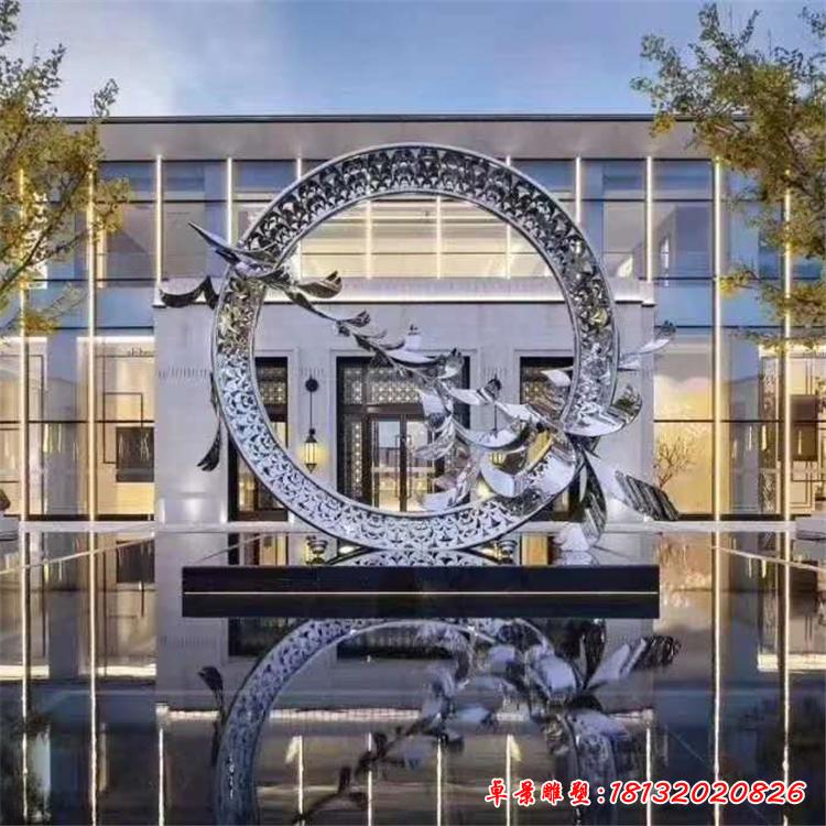 不銹鋼圓環(huán)大雁雕塑 (4)
