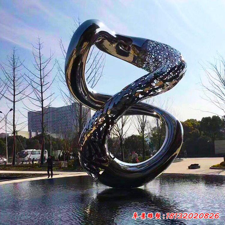 不銹鋼戶外抽象景觀雕塑 (1)