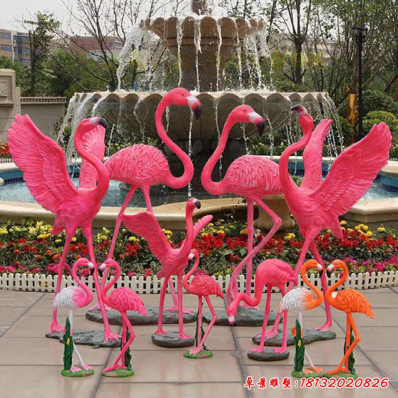 不銹鋼仿真火烈鳥雕塑 (1)