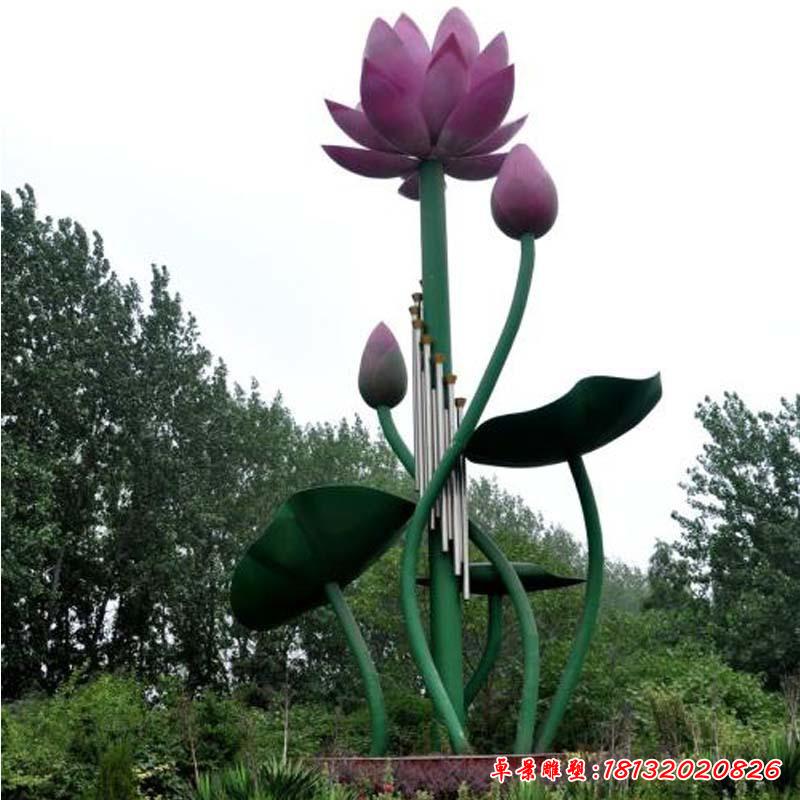 不銹鋼蓮花噴泉雕塑2