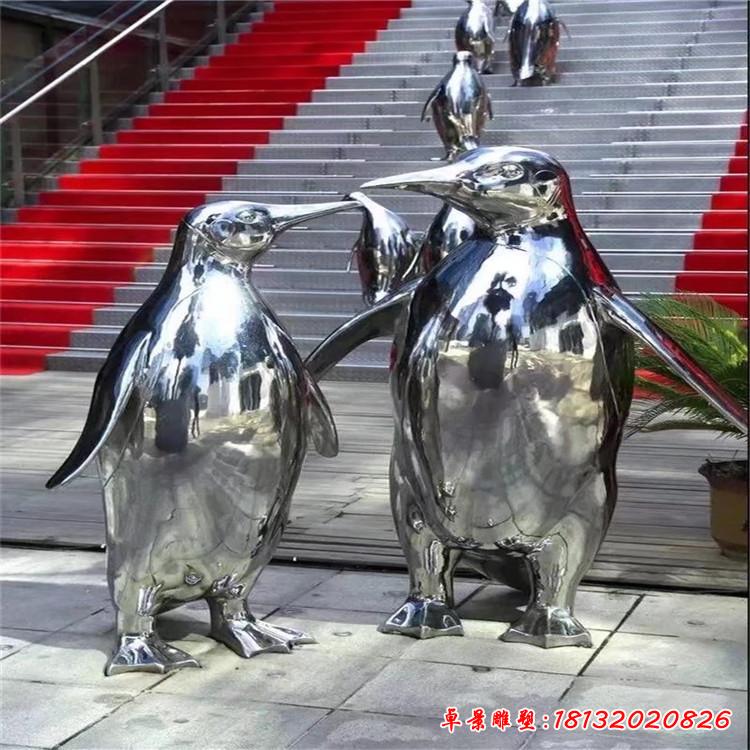 不銹鋼抽象廣場(chǎng)企鵝