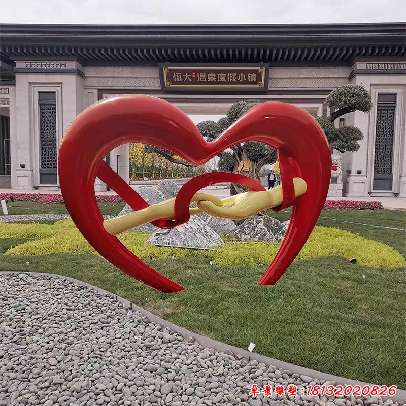 不銹鋼景觀愛(ài)心雕塑