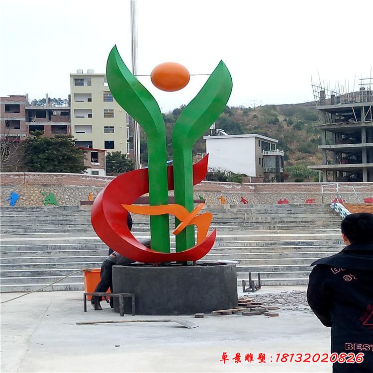 不銹鋼醫(yī)院標(biāo)識雕塑(3)