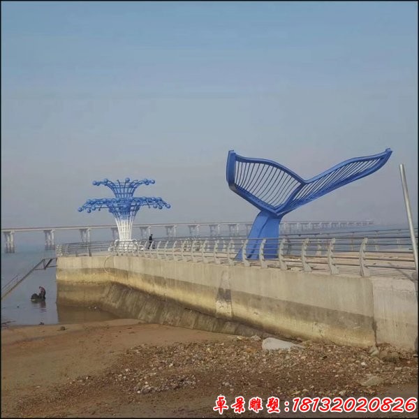 不銹鋼鏤空抽象大雁雕塑