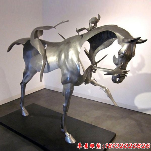 不銹鋼鏤空創(chuàng)意馬雕塑