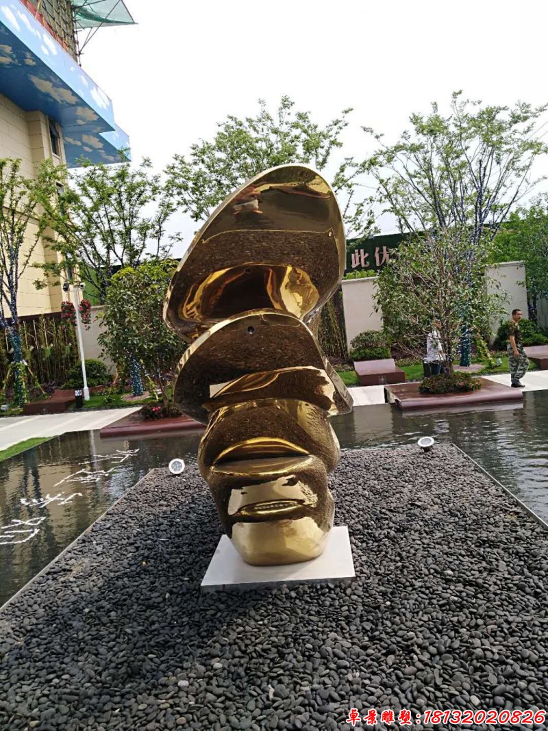 不銹鋼電鍍效果海豚雕塑 (2)