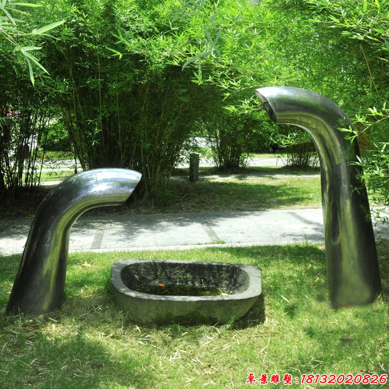 不銹鋼噴水龍頭雕塑