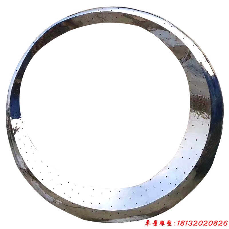 不銹鋼細(xì)碎燈光圓環(huán)雕塑
