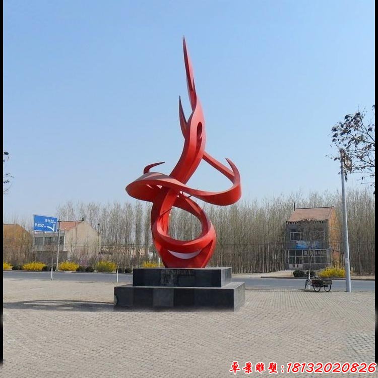 不銹鋼抽象雕塑 街邊景觀雕塑