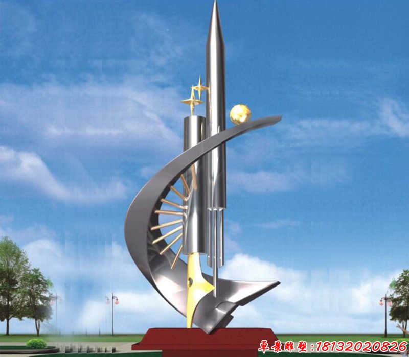 不銹鋼抽象鋼筆雕塑 校園景觀雕塑