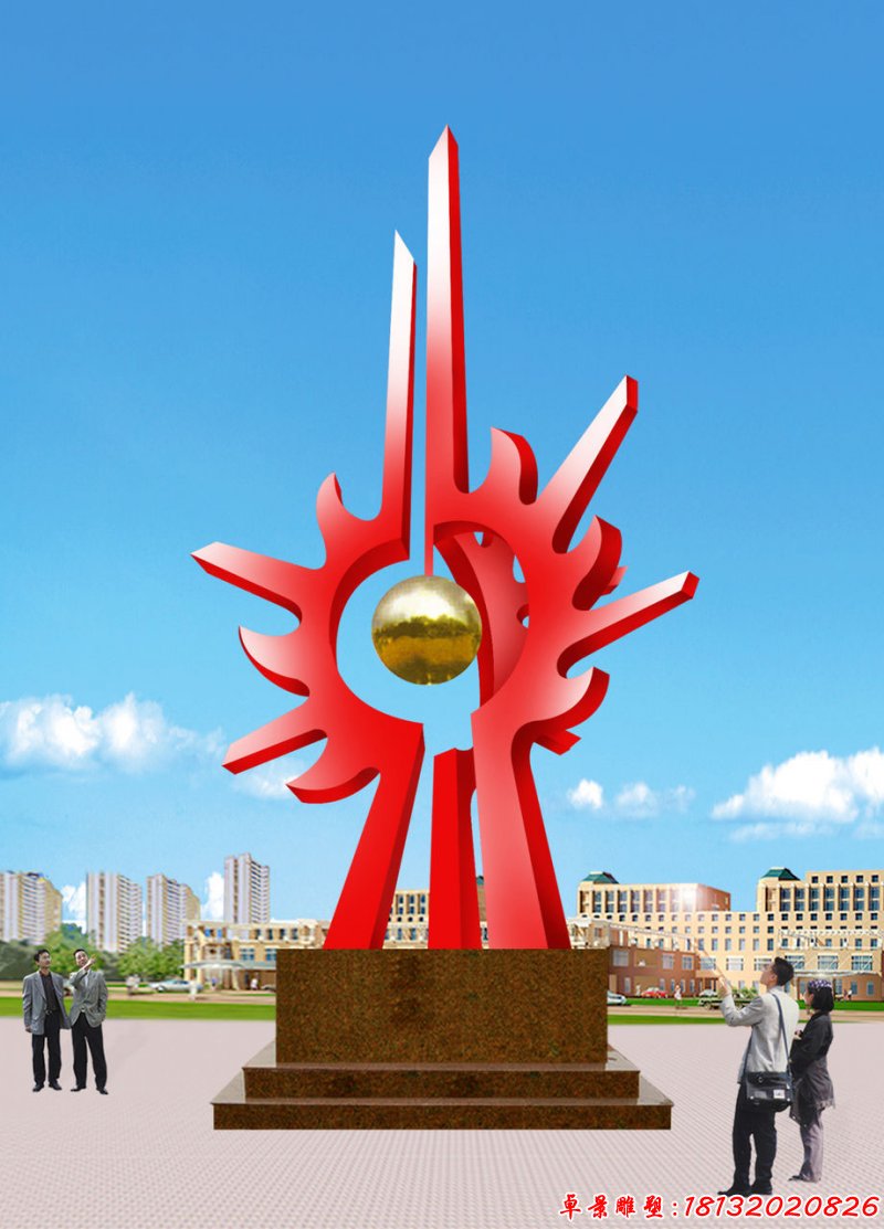 不銹鋼抽象太陽雕塑廣場不銹鋼雕塑
