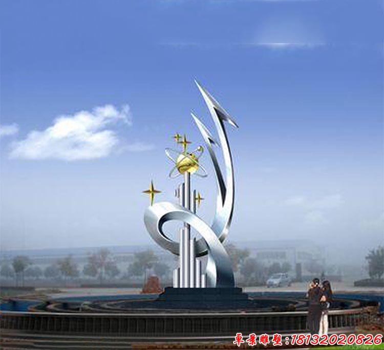 不銹鋼發(fā)展前沿雕塑 城市不銹鋼雕塑