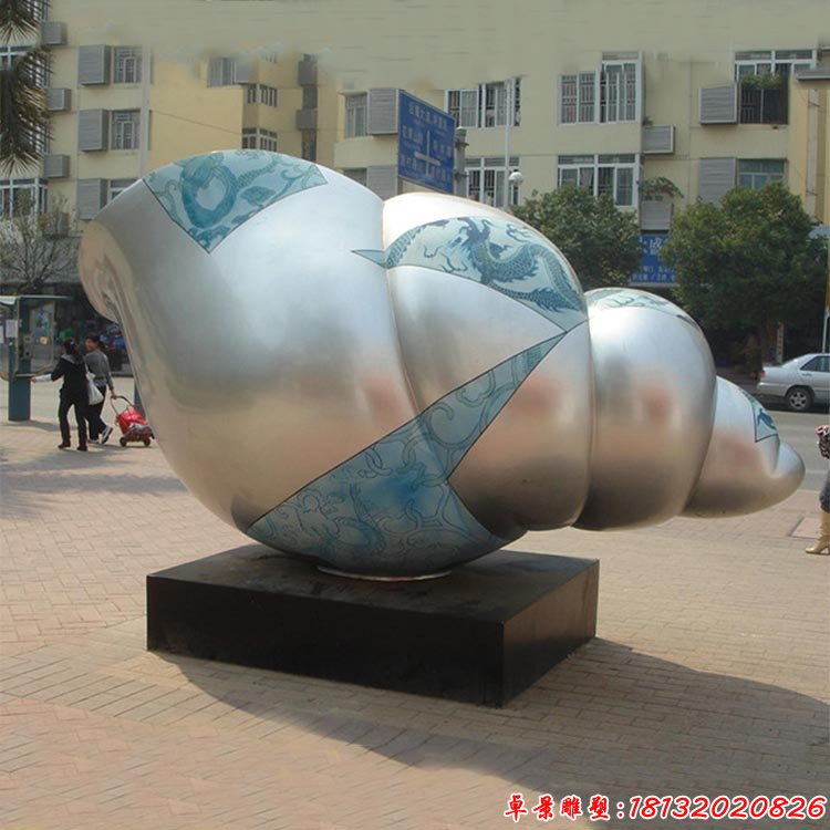 不銹鋼海螺雕塑 小區(qū)不銹鋼雕塑 (2)