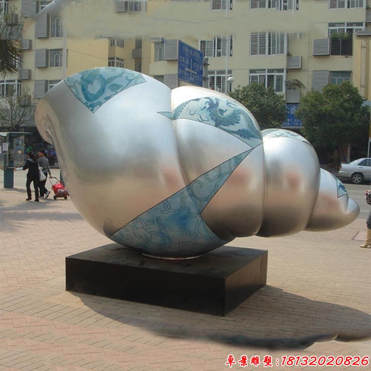 不銹鋼海螺雕塑 小區(qū)不銹鋼雕塑