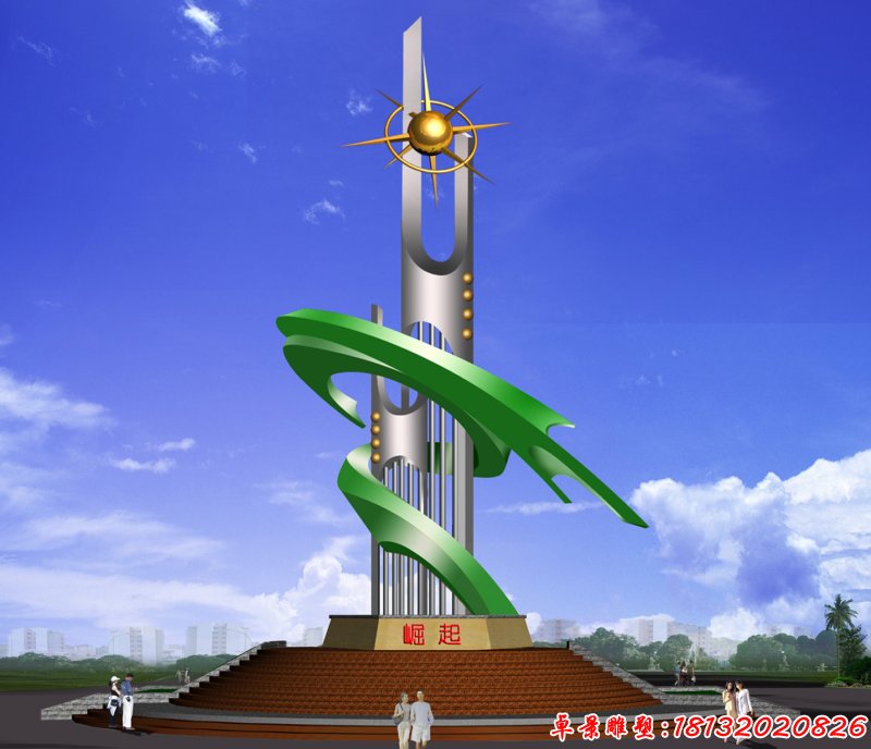 不銹鋼崛起雕塑城市不銹鋼雕塑