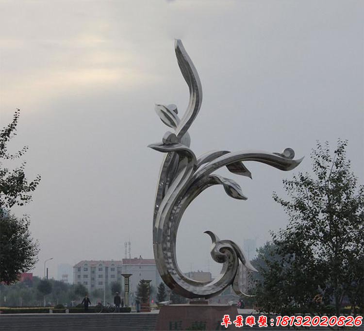 不銹鋼馬蘭花雕塑 廣場(chǎng)不銹鋼雕塑