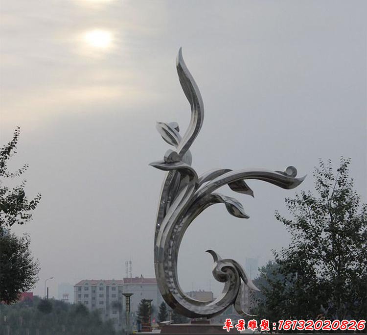 不銹鋼馬蘭花雕塑 廣場(chǎng)不銹鋼雕塑 (3)