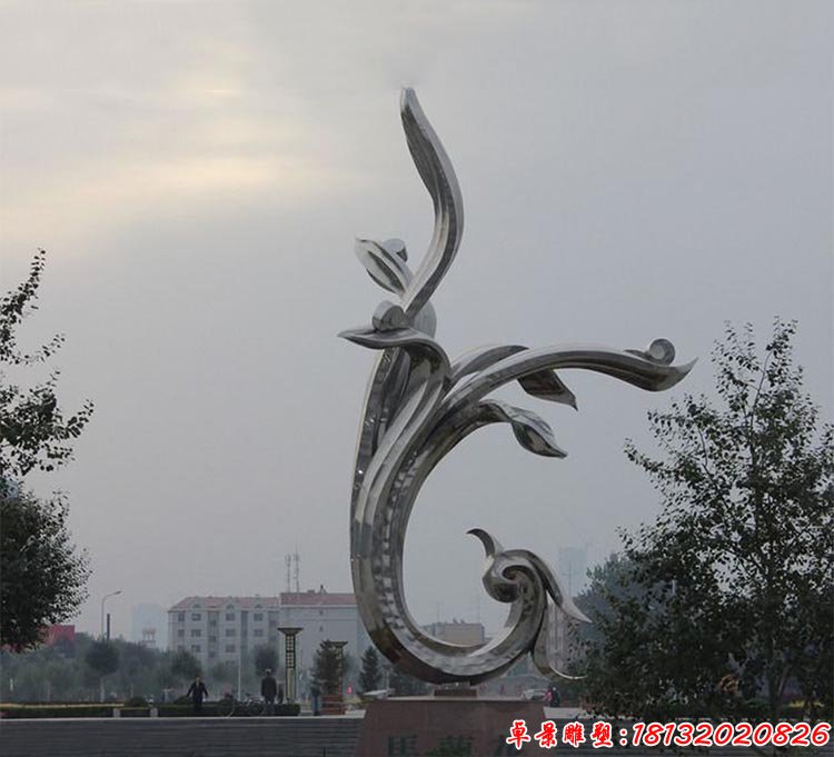 不銹鋼馬蘭花雕塑 廣場(chǎng)不銹鋼雕塑 (2)