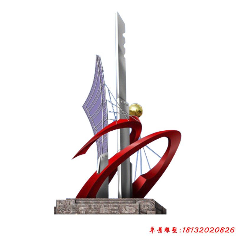 不銹鋼啟航雕塑 廣場(chǎng)不銹鋼雕塑 (5)