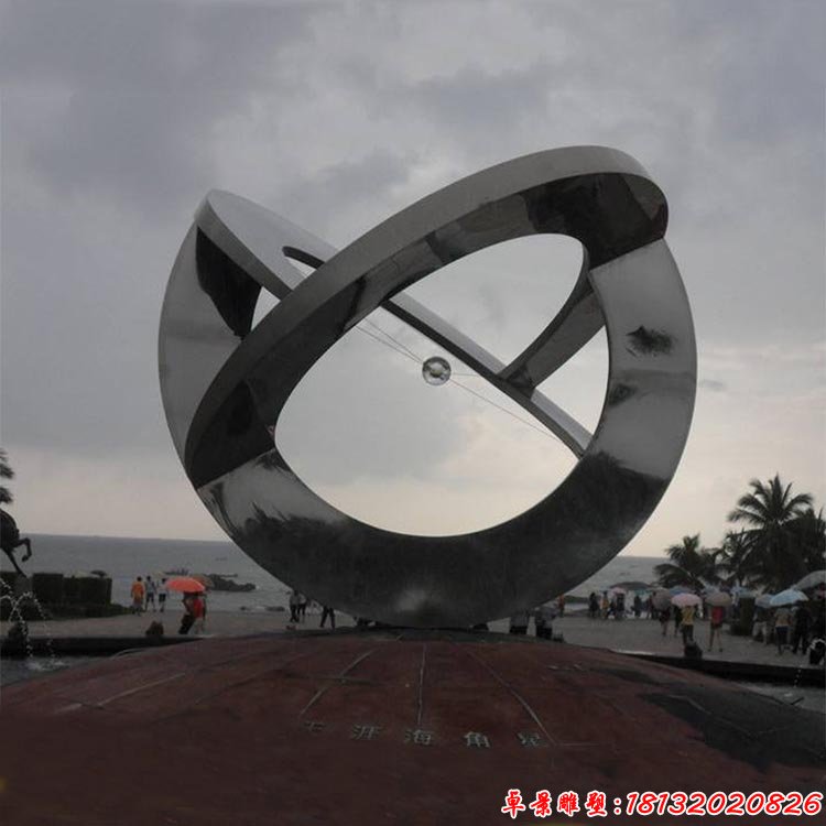 不銹鋼天涯海角星 海邊景觀雕塑 (2)