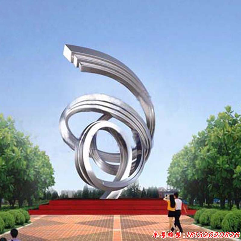 不銹鋼團結雕塑，城市不銹鋼雕塑 (2)