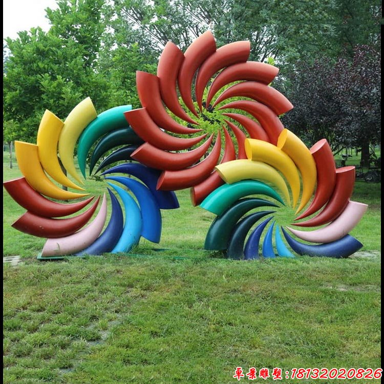 彩色的旋風(fēng)雕塑 公園不銹鋼雕塑 (2)