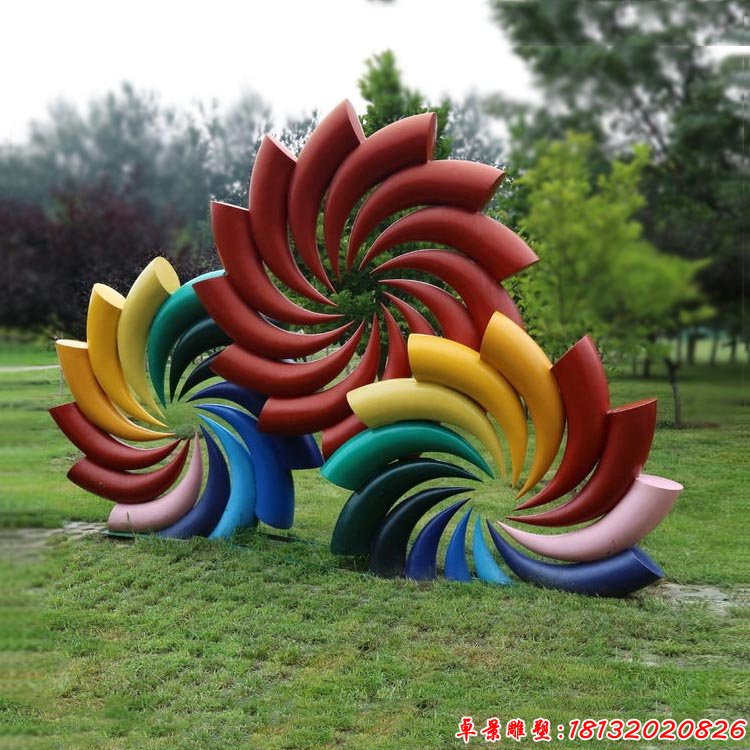 彩色的旋風(fēng)雕塑 公園不銹鋼雕塑 (3)
