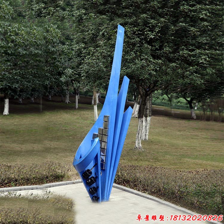 抽象珠算和計(jì)算器雕塑 校園不銹鋼雕塑 (2)