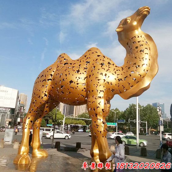 不銹鋼鍛造駱駝雕塑