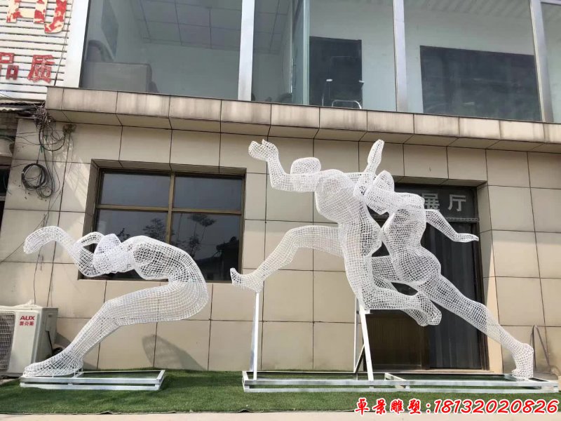 不銹鋼運動跳遠(yuǎn)人物雕塑 (3)