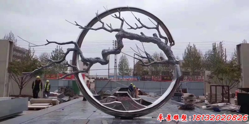 廣場(chǎng)不銹鋼抽象樹枝雕塑