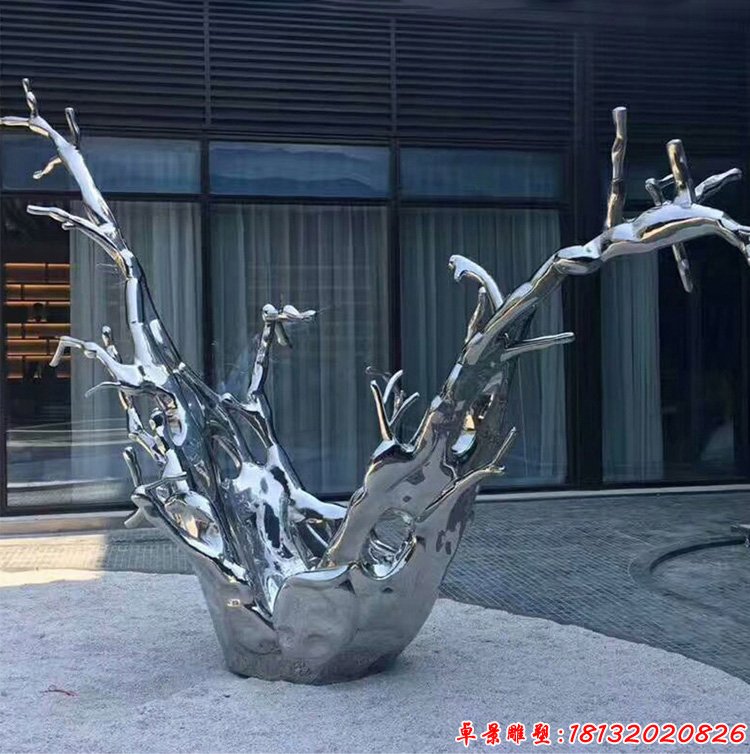 水花不銹鋼抽象雕塑 (2)