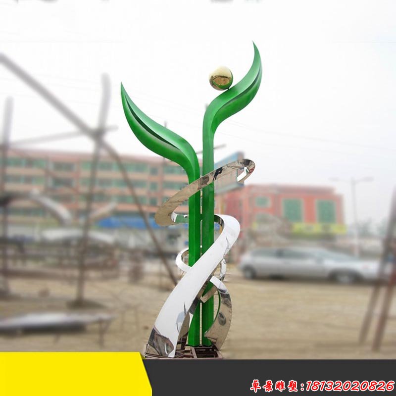 企業(yè)不銹鋼萌芽發(fā)展雕塑