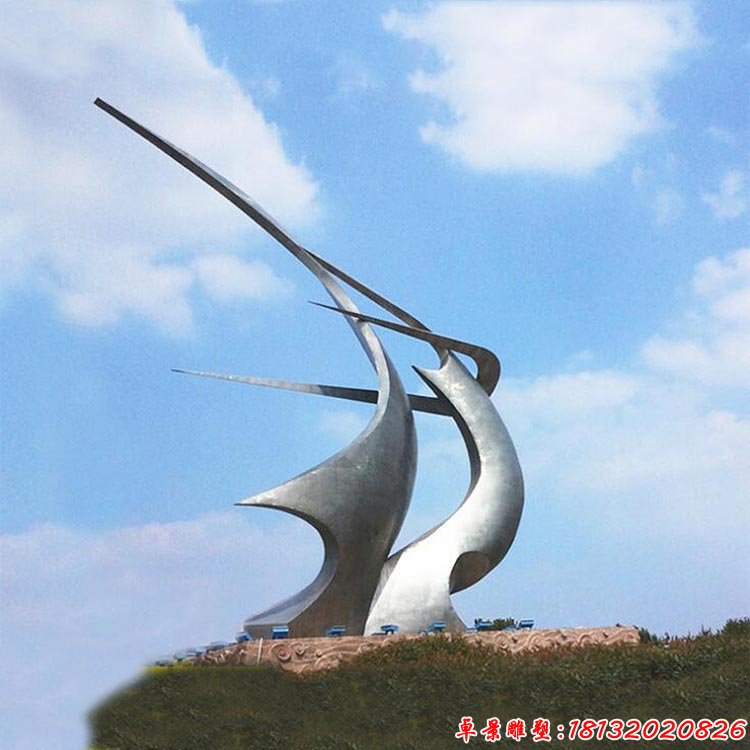 企業(yè)不銹鋼展翅造型雕塑