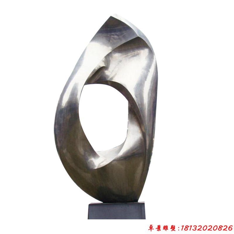 城市街邊不銹鋼異形圓環(huán)雕塑